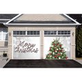 My Door Decor My Door Decor 285901XMAS-025 7 x 8 ft. Merry Christmas Tree Christmas Door Mural Sign Split Car Garage Banner Decor; Multi Color 285901XMAS-025